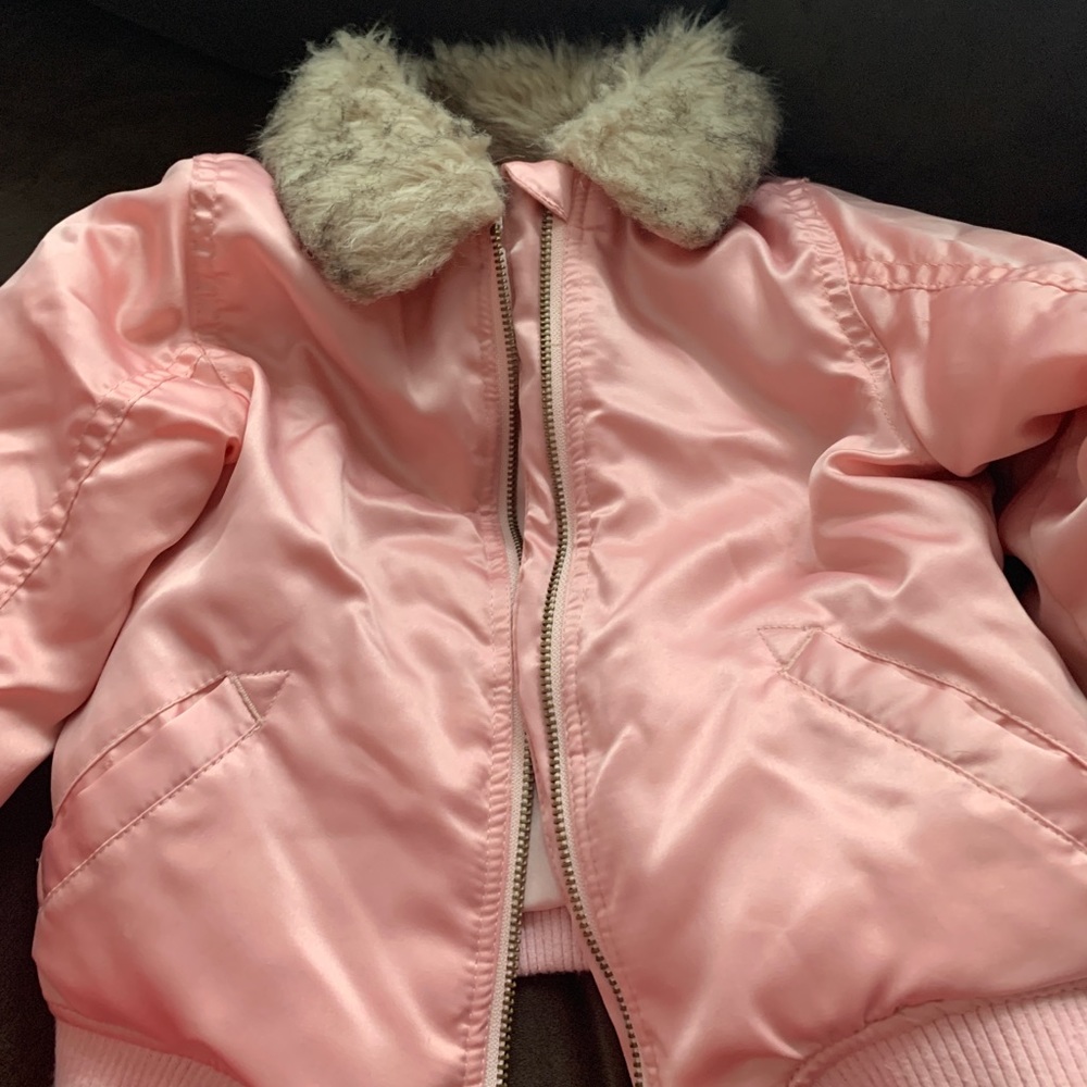 Girls Pink Bomber Jacket